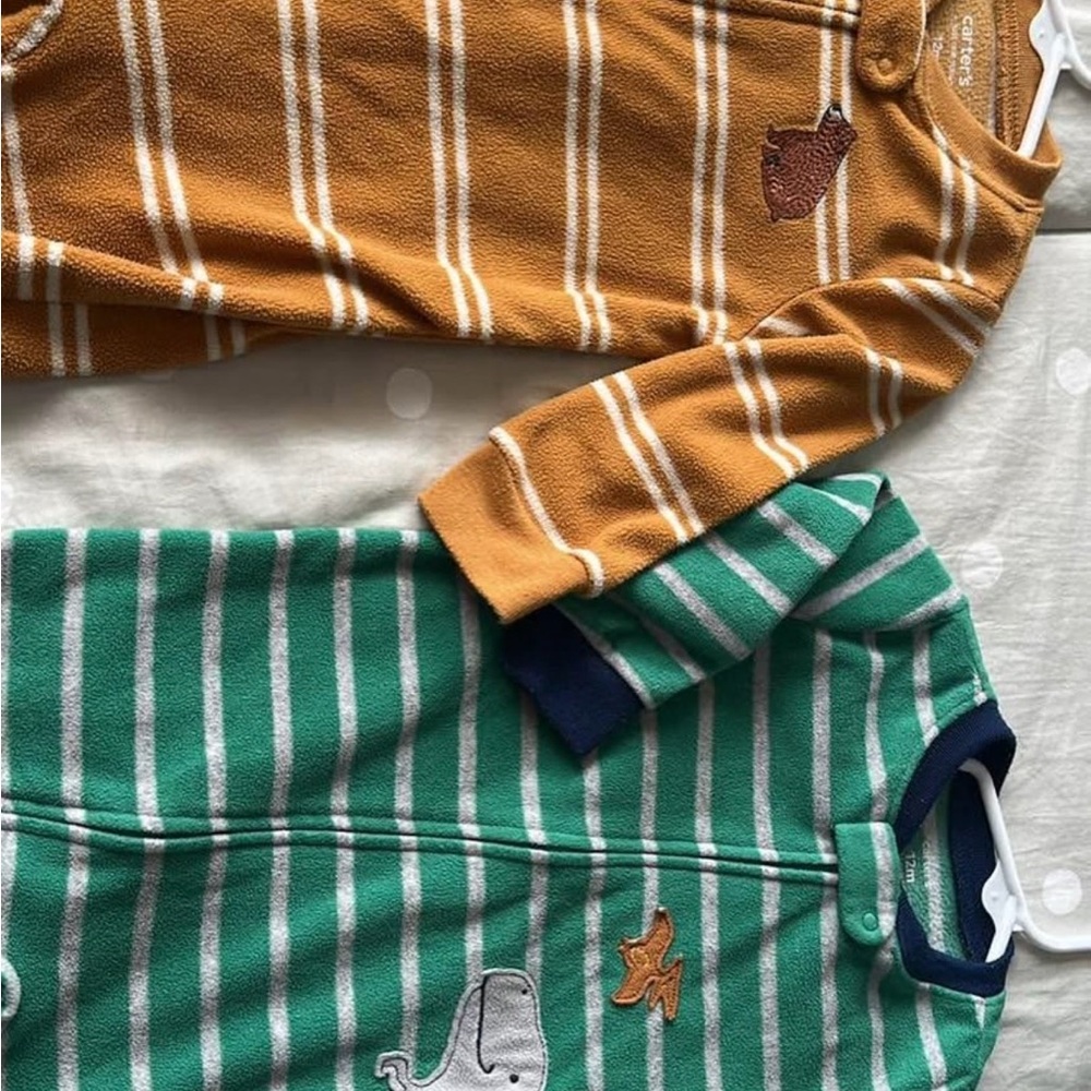 Striped Carter’s Sleepers - great condition. Bundled (you get both)